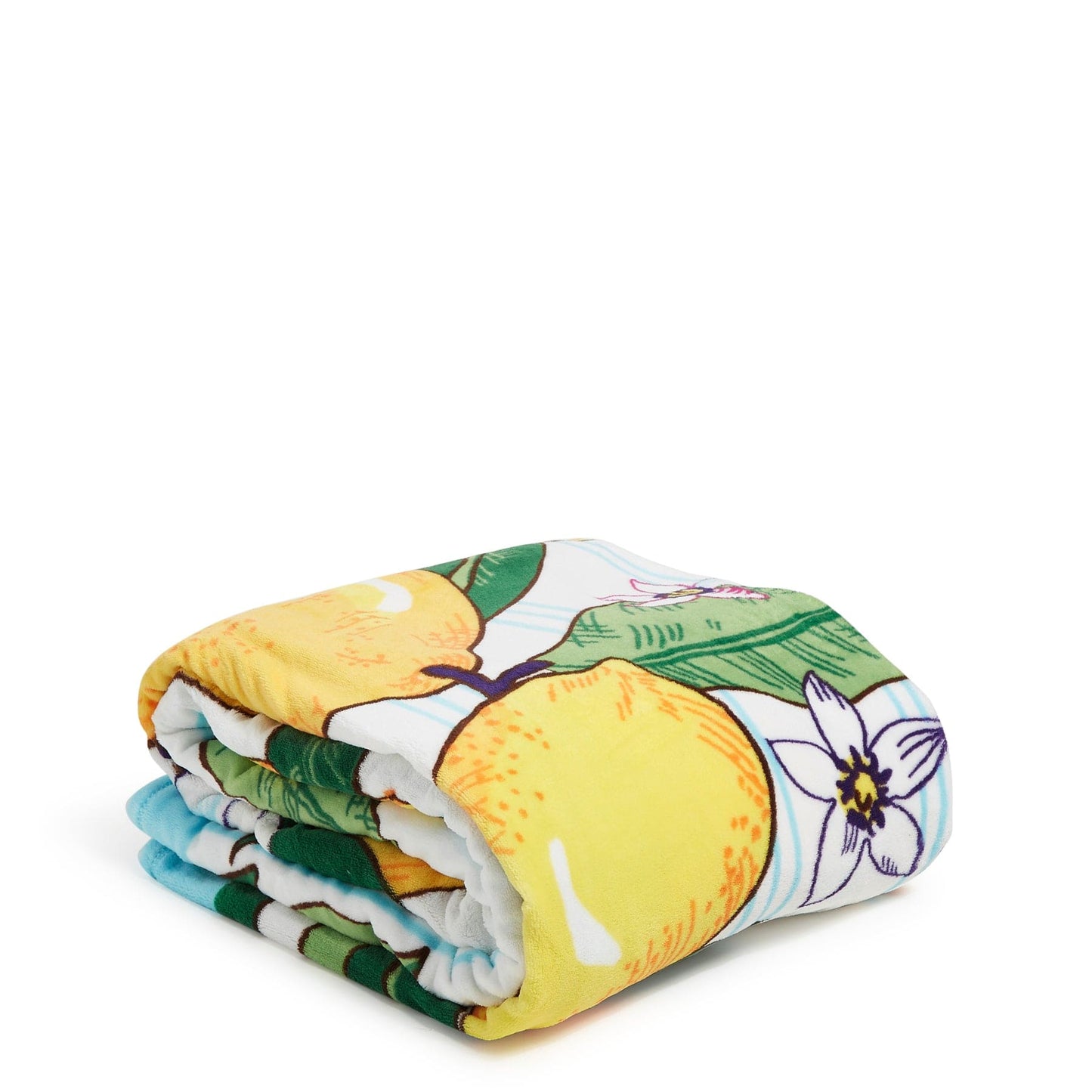 Lemon print wool throw blanket
