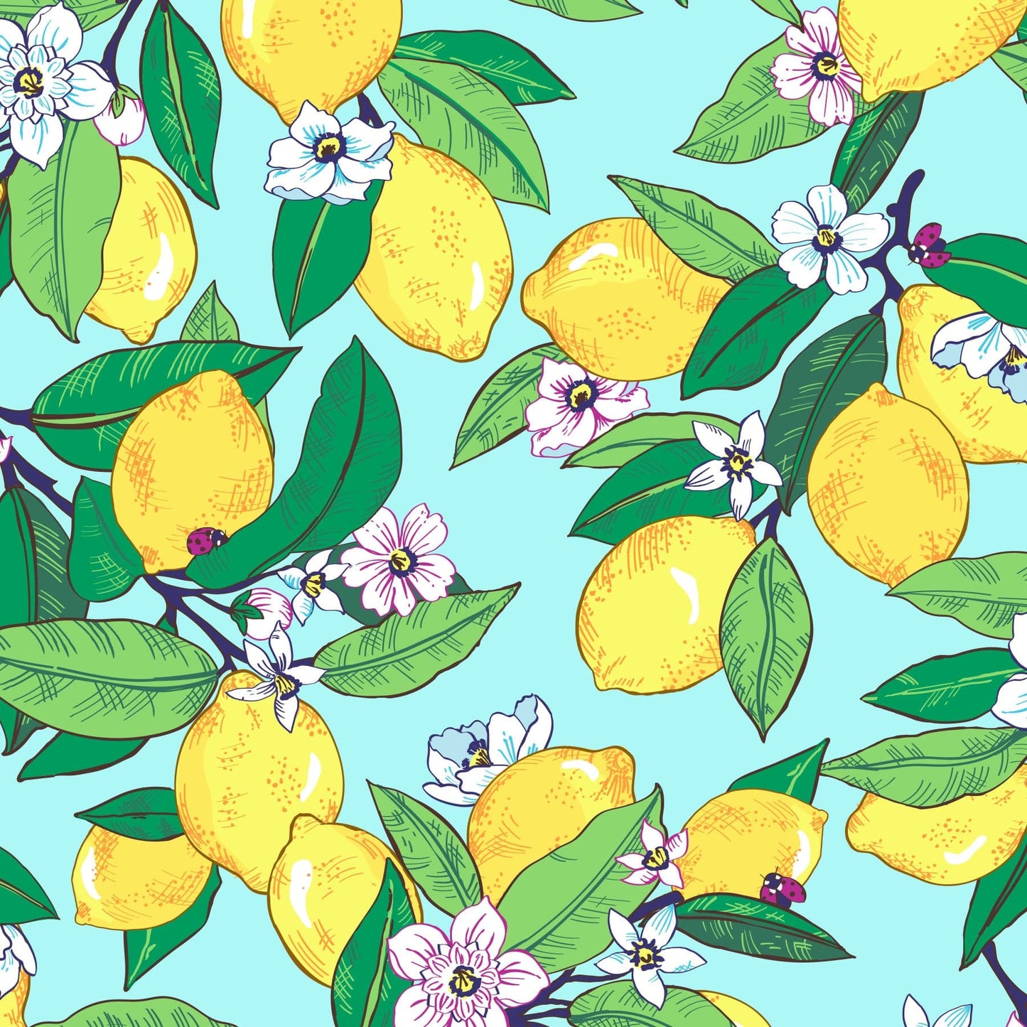 Lemon print wool throw blanket