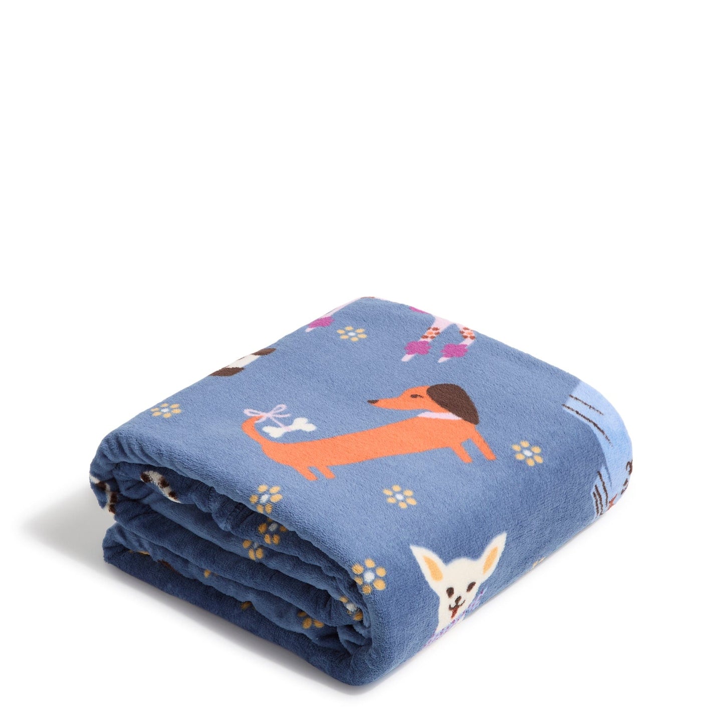 Dog print fleece throw