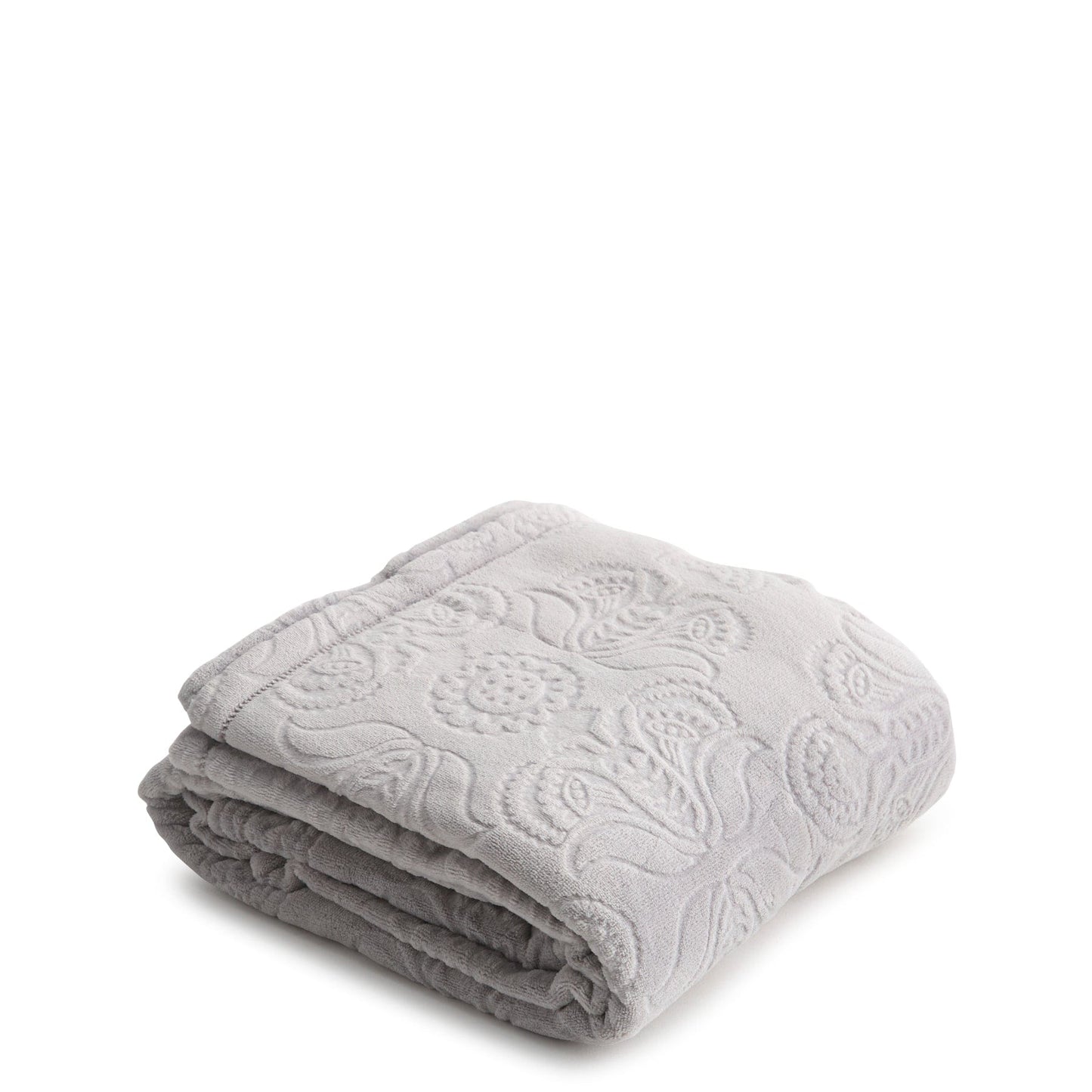 Gray textured wool throw blanket