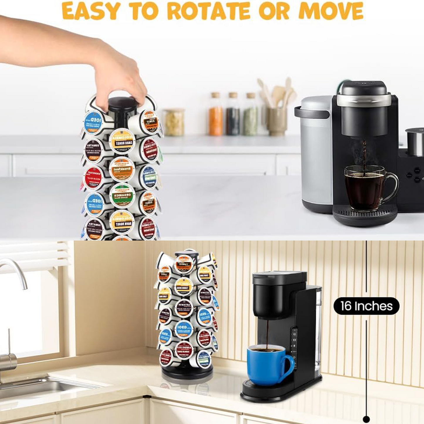 K Cup Carousel, Coffee Pods Storage Organizer Stand