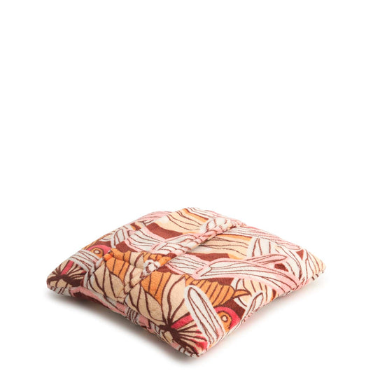 Orange leaf print Fleece Travel Blanket