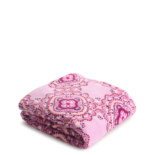 Pink flower texture Throw Blanket