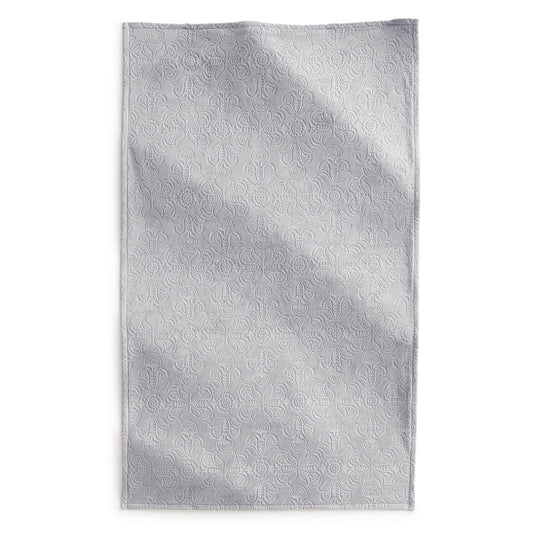 Gray textured wool throw blanket