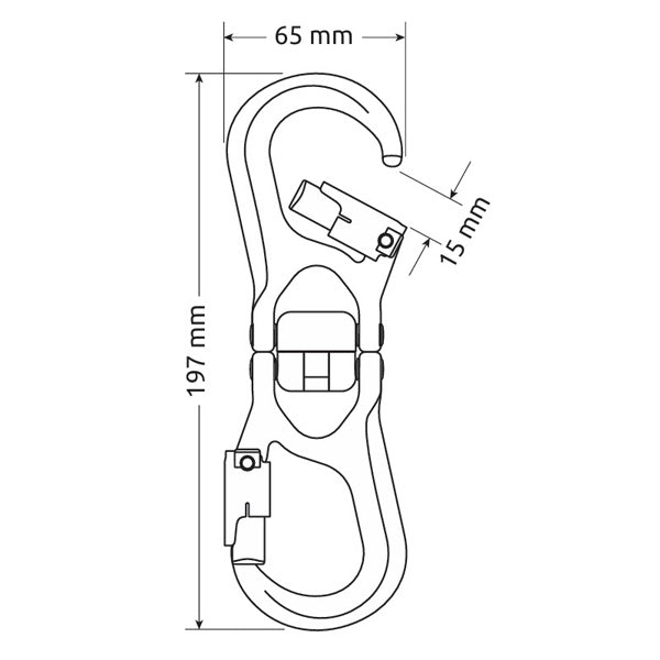 Lock Double Swivel Connector - High-Strength Multi-Function Carabiner (2pc)