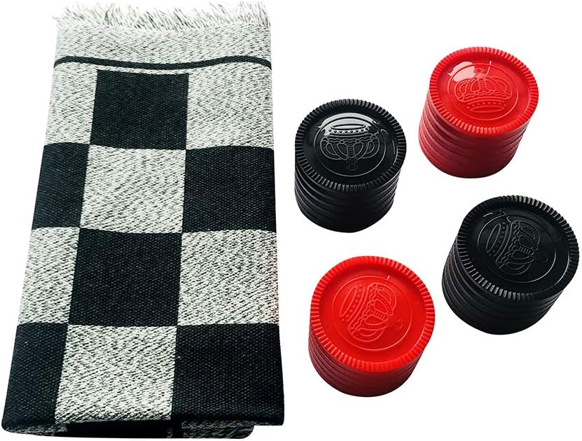 3-in-1 Classic Board Game Set - Reversible Chess Mat for Indoor/Outdoor Family Fun