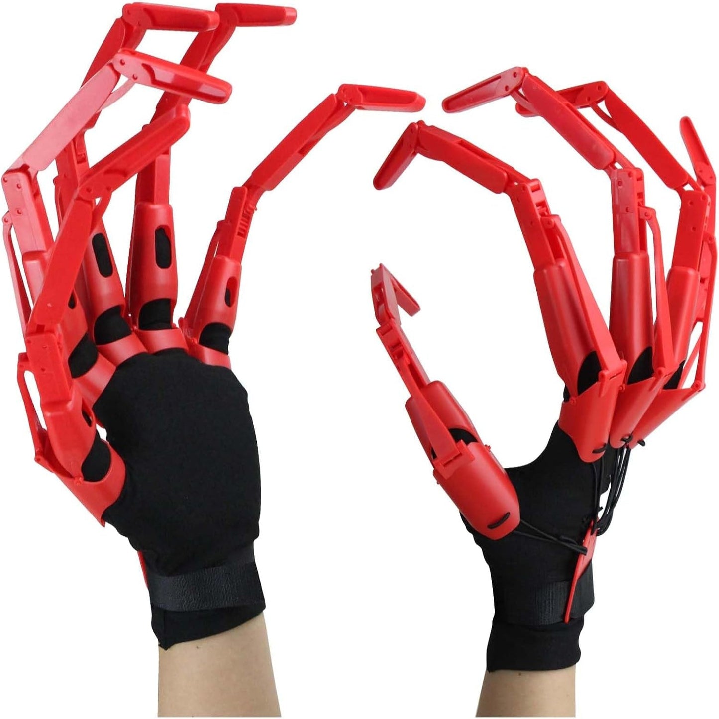 Halloween Articulated Finger Claws – Scary Skeleton Hand Props with Protective Gloves