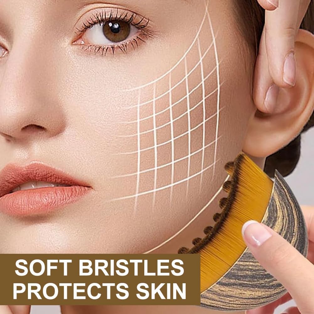 Lymphatic Contour Facial Brush – Ergonomic Design for Relaxing Massage