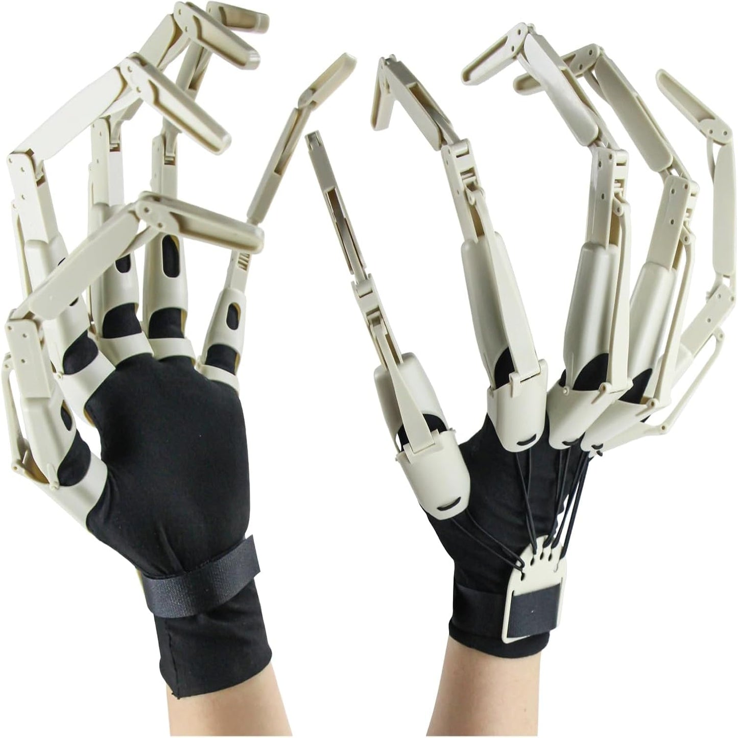 Halloween Articulated Finger Claws – Scary Skeleton Hand Props with Protective Gloves