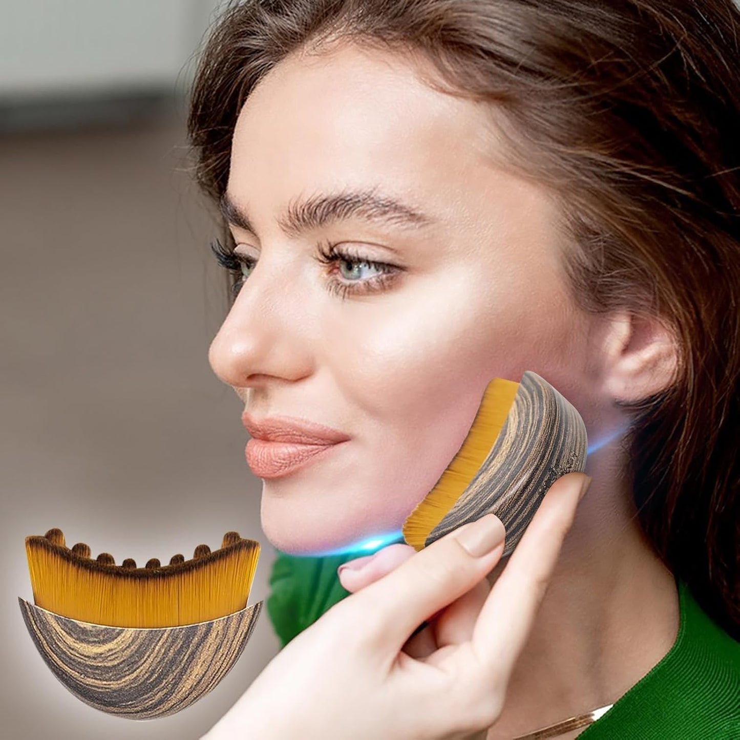 Lymphatic Contour Facial Brush – Ergonomic Design for Relaxing Massage
