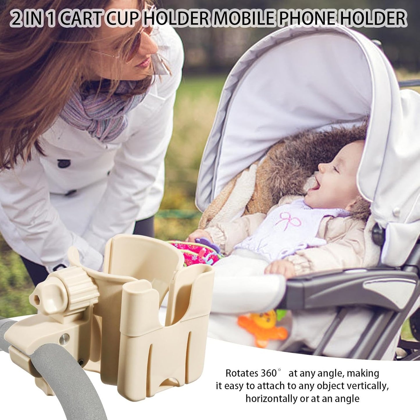 Universal Cup, Phone, and Water Bottle Holder | Suitable for Wheelchairs, Walkers