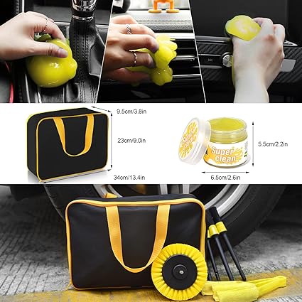 26-Piece Car Cleaning Kit – Professional Auto Detailing | Complete Interior & Exterior Cleaning with Carry Bag