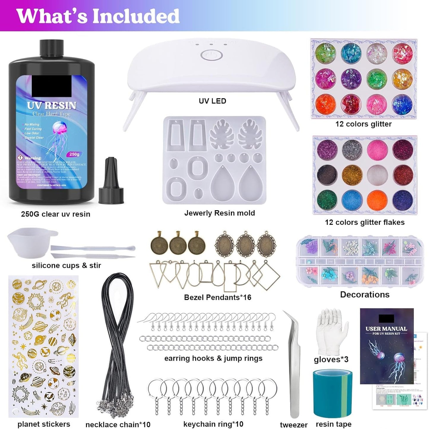 ✨ Complete UV Resin Jewelry Kit – Create Stunning DIY Crafts with Ease