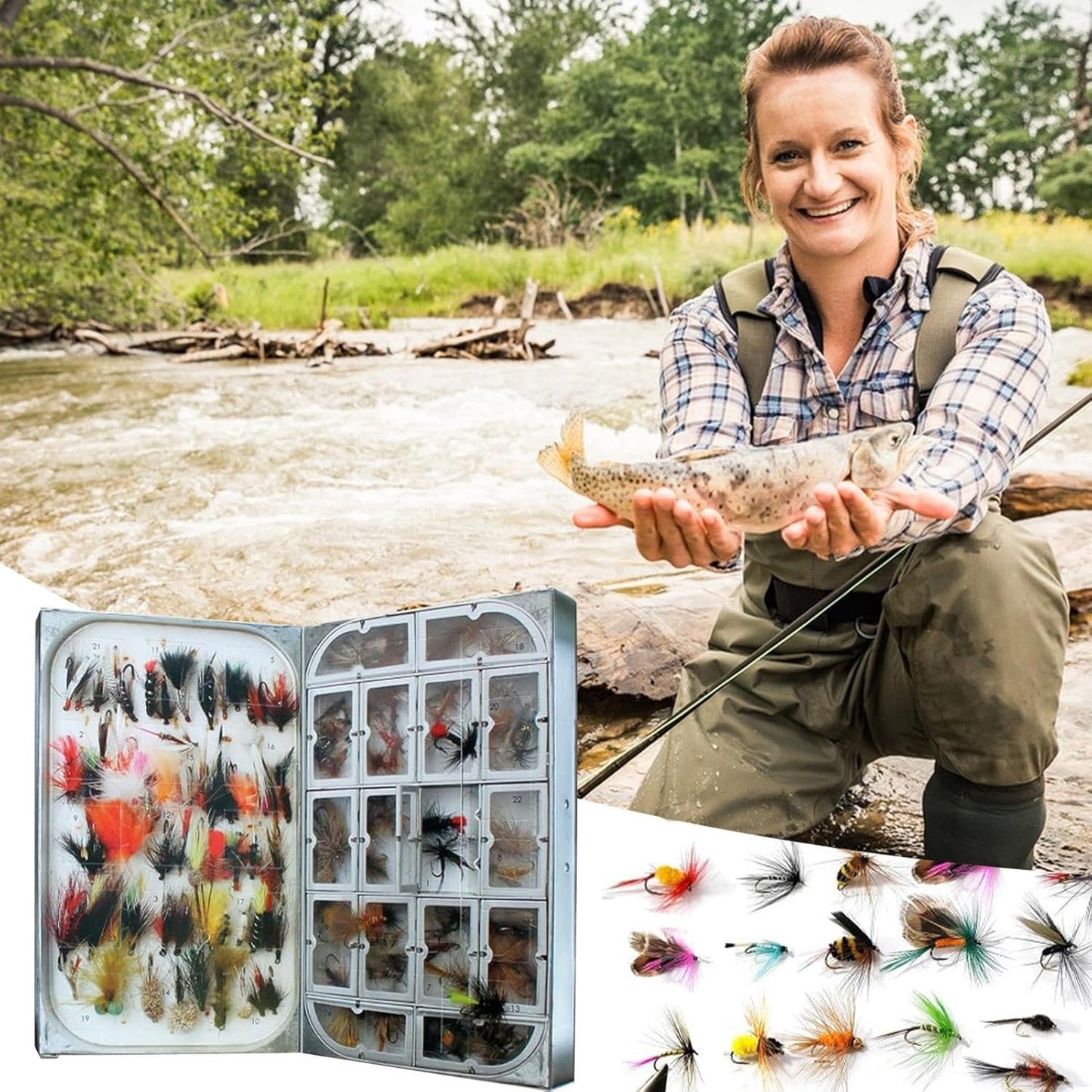 Fly Fishing Advent Calendar – Handmade Flies + Waterproof Fly Box | Daily Surprises for Anglers, The Ultimate Christmas Countdown Gift