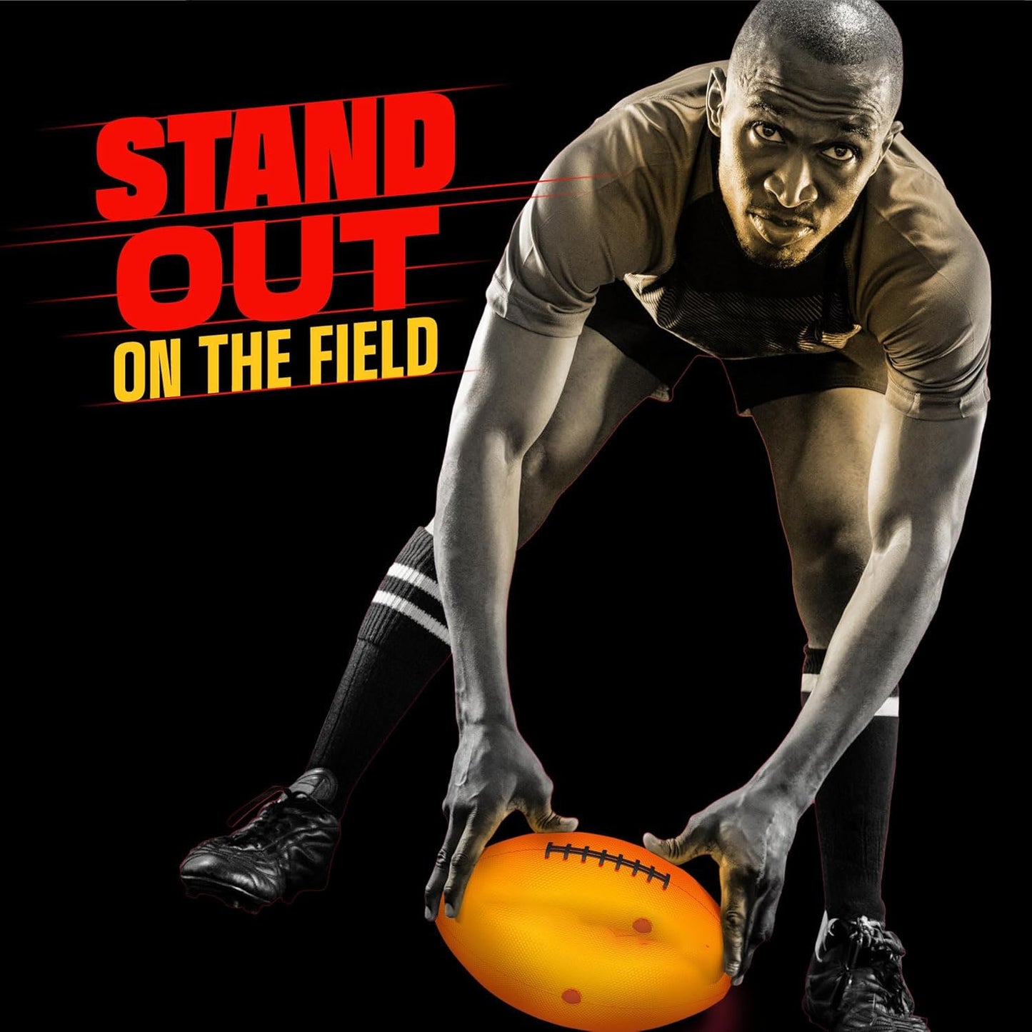 Glow-in-the-Dark Football – Light-Up Size 6 Ball | Outdoor Sports Gift for Boys Aged 8-15+ | Birthday Toy for Kids and Teens