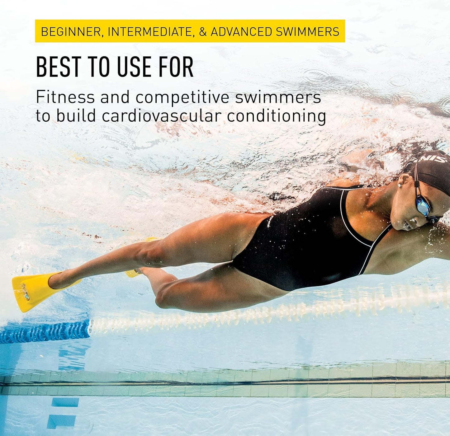 🏊 Short-Blade Swim Fins – Speed Training & Fitness Flippers