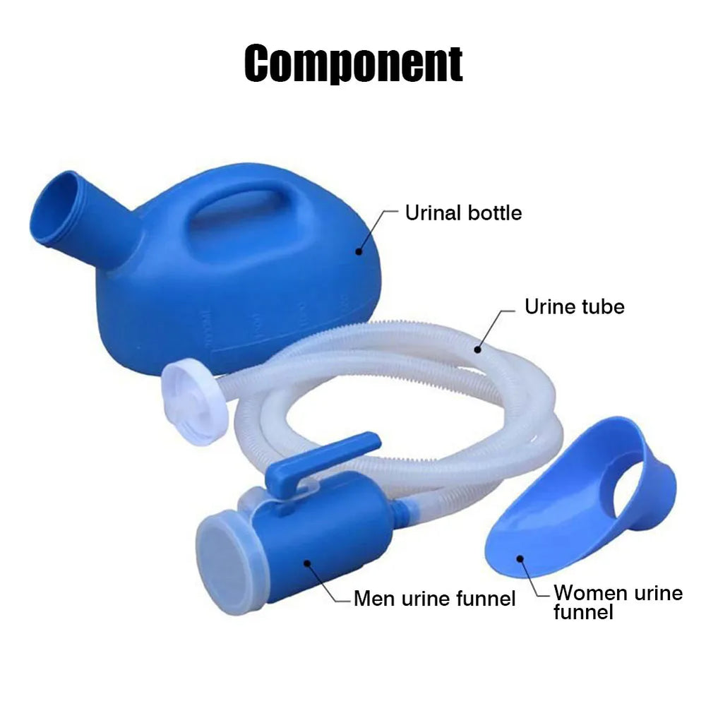 Large Capacity Male Portable Urinal – Leakproof with Long Hose for Bedridden, Elderly, Travel & Emergency Use