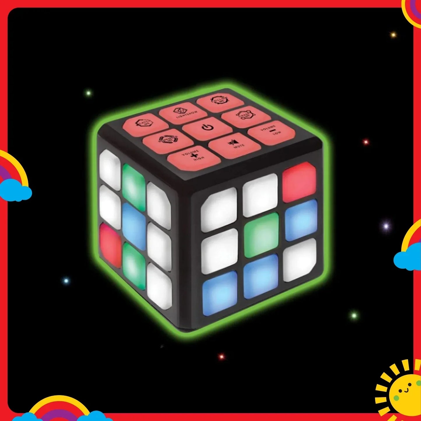 Flashing Cube Puzzle Game – 4-in-1 Handheld STEM Toy for Kids | Perfect Gift for Boys & Girls Ages 6-12